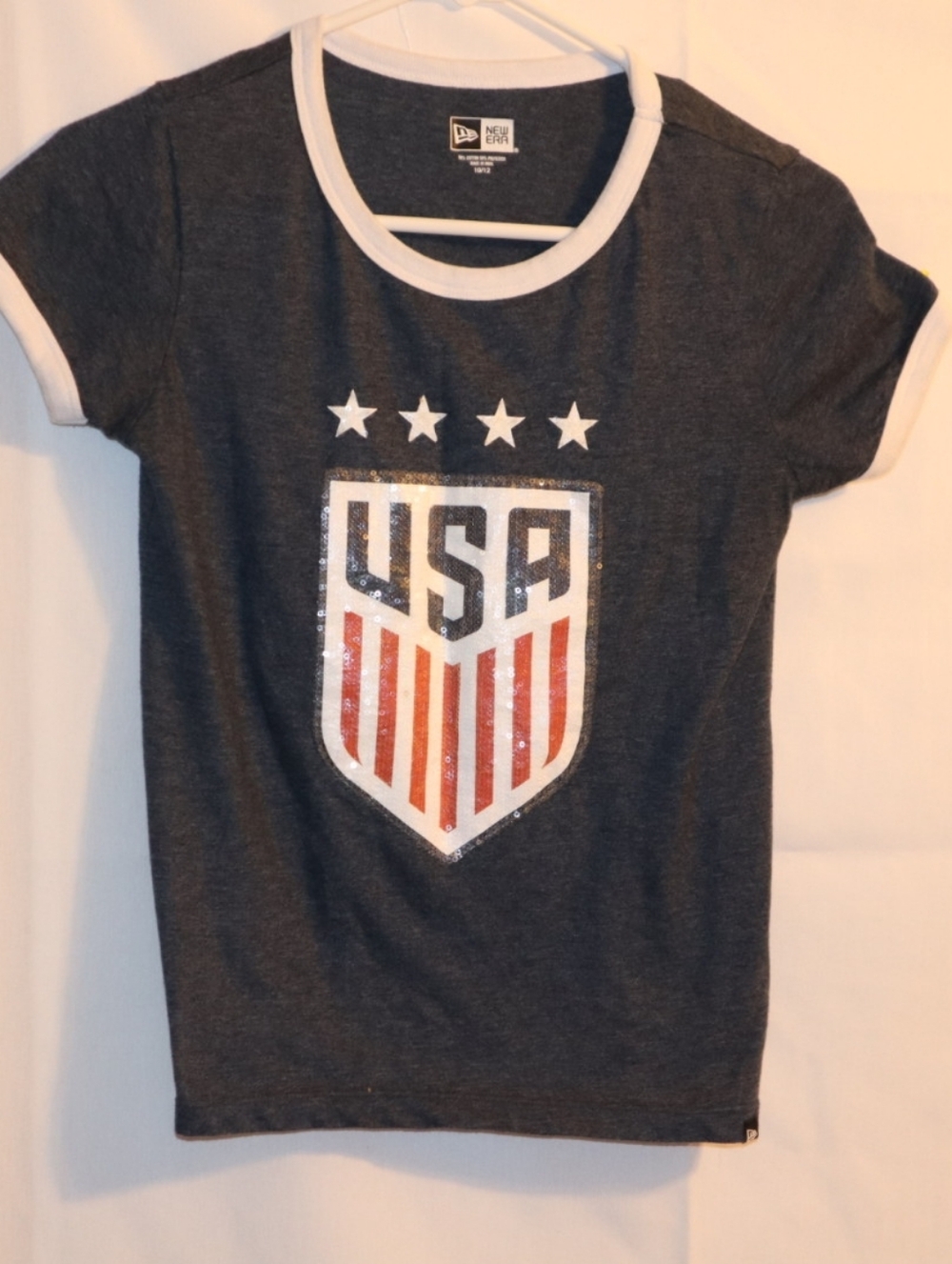USA Soccer World Cup Olympics Tee Shirt Super Soft Size Girls 10/12 - Picture 2 of 7